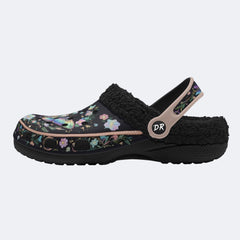 Jewel Moth Wreath Print Clogs