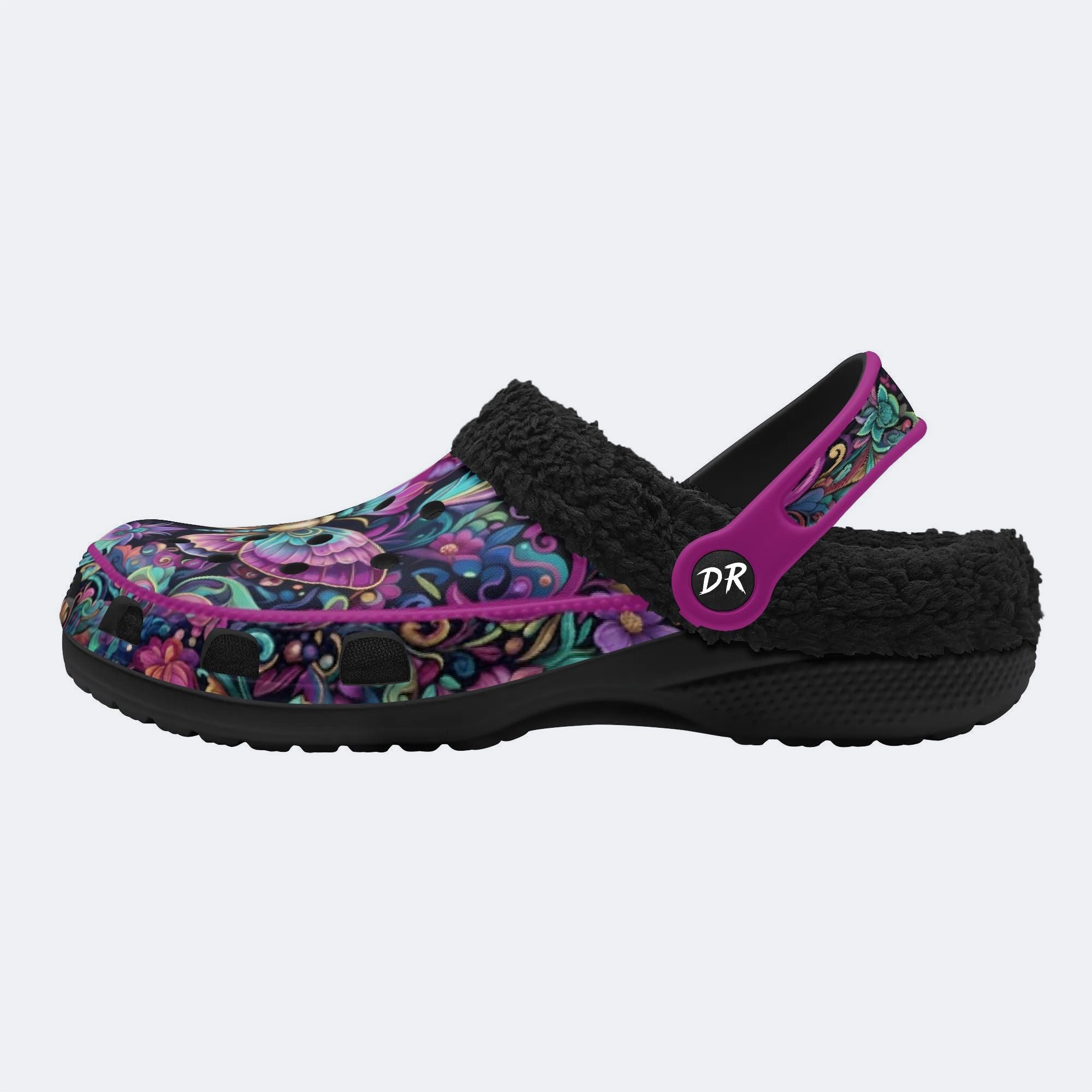Aurora Romantic Moth Wreath Print Clogs