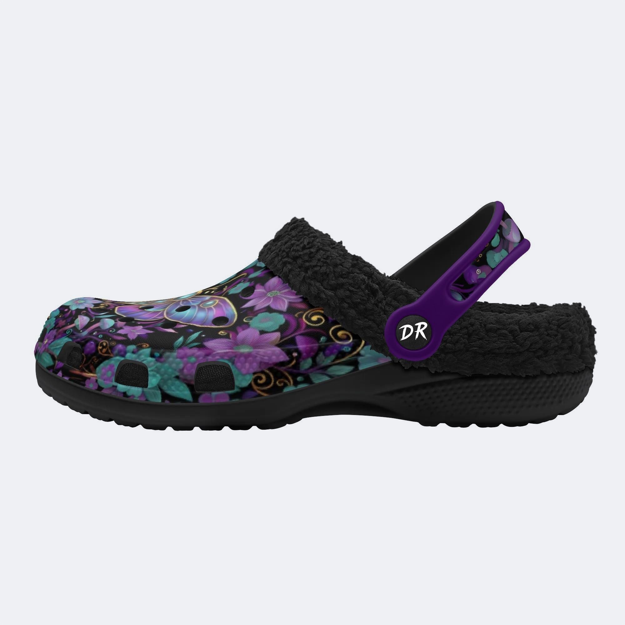 Celestial Iridescent Moth Wreath Print Clogs