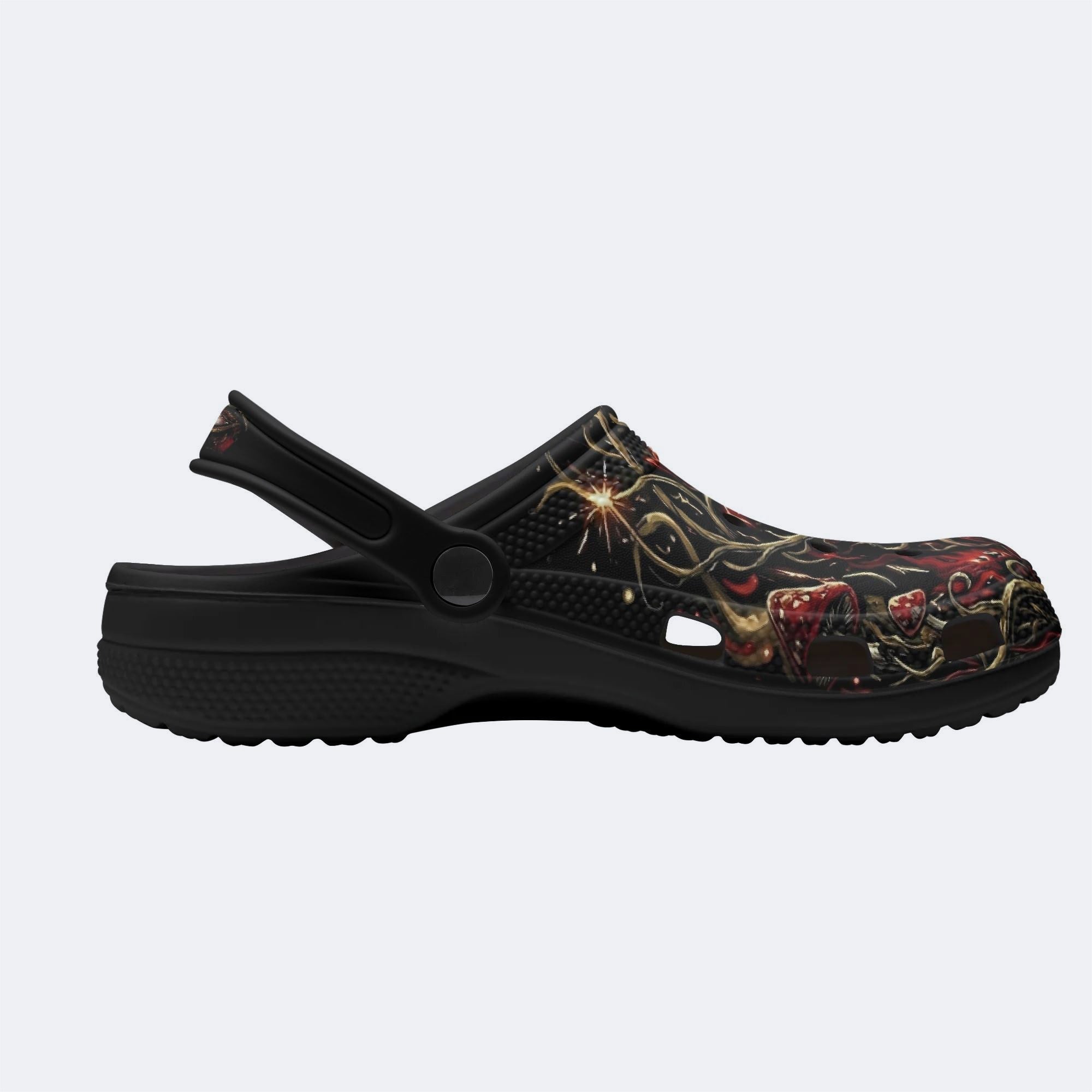 Strange Mushroom Forest Print Clogs