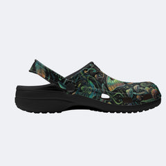 Forest Mystery Moth Print Clogs
