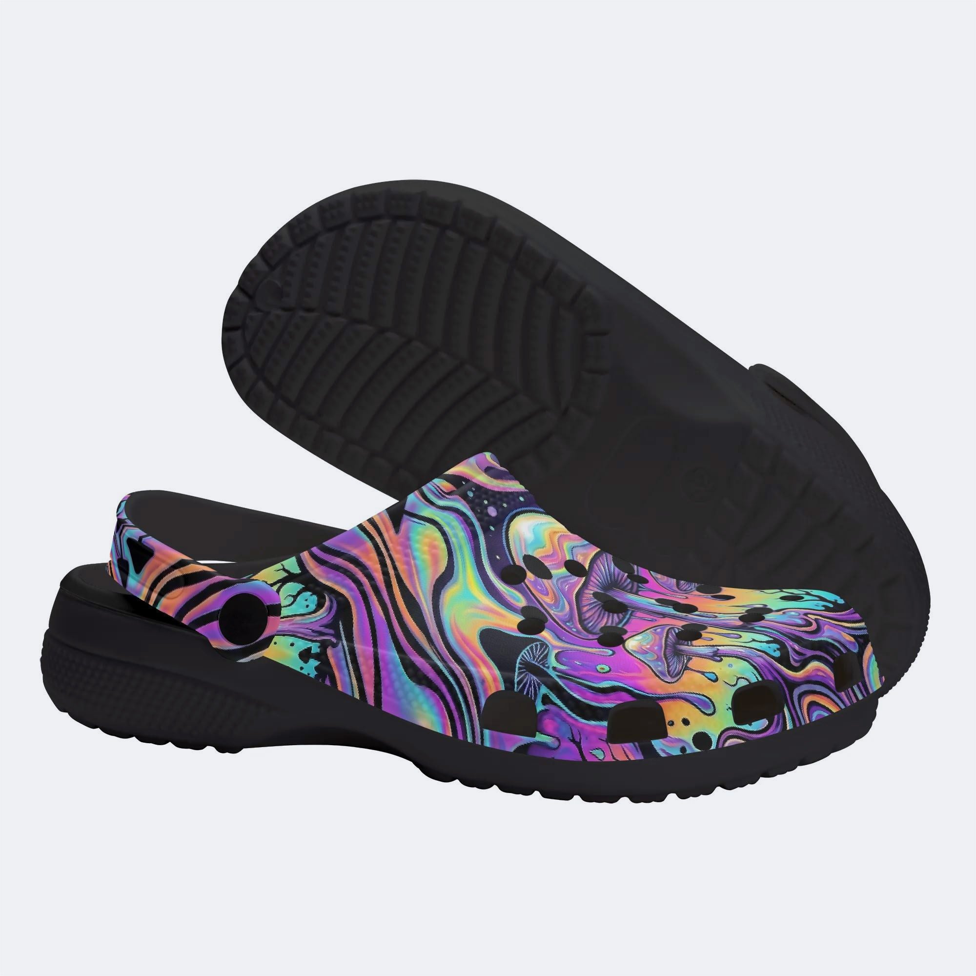Mushroom Ink Forest Clogs