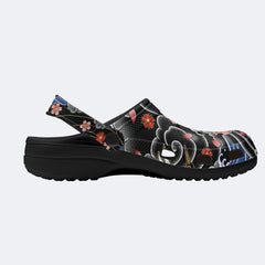 Irezumi Peonies and Cranes Print Clogs