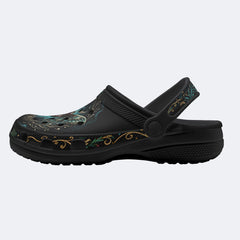 Abyssal Forest Moth Print Clogs