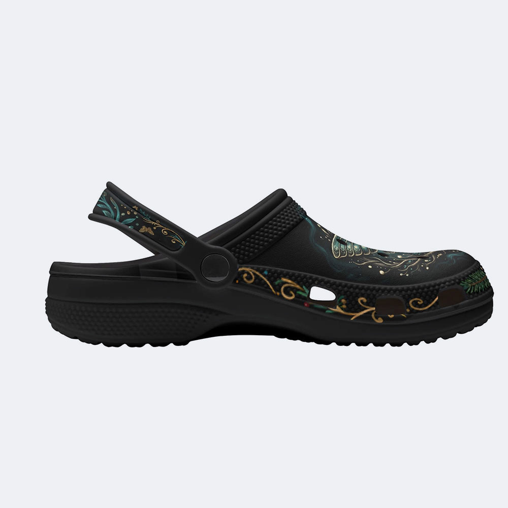 Abyssal Forest Moth Print Clogs