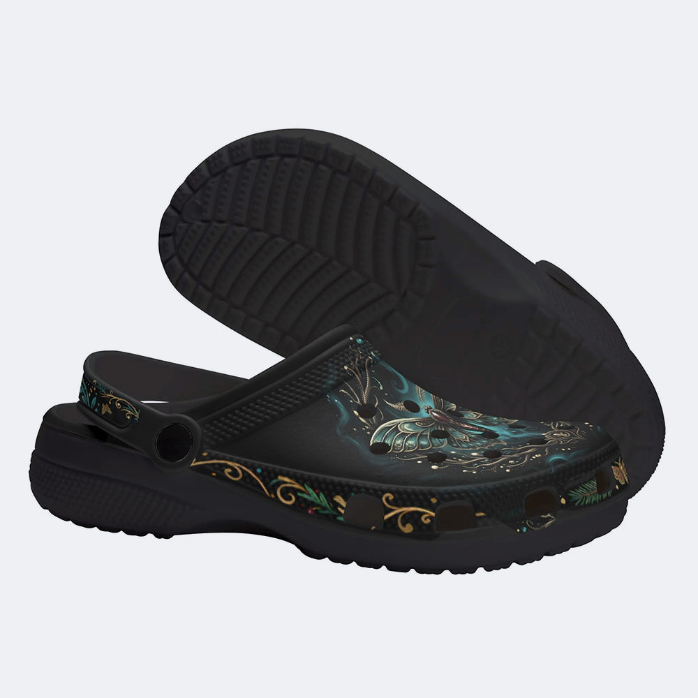 Abyssal Forest Moth Print Clogs
