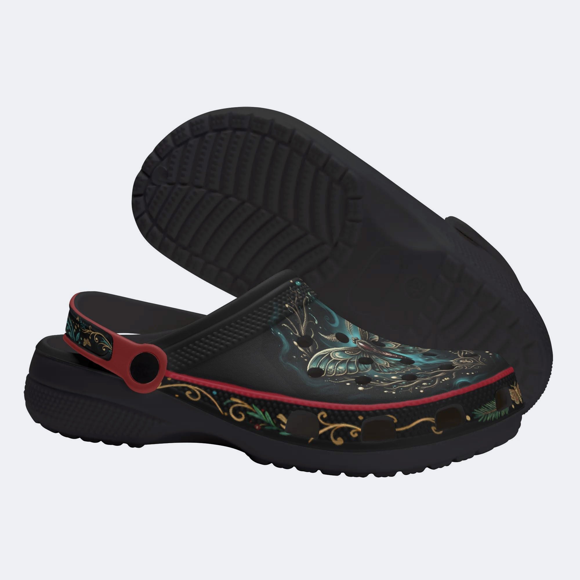 Abyssal Forest Moth Print Clogs