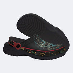 Abyssal Forest Moth Print Clogs