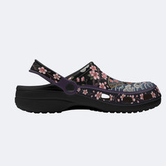 Cherry Blossom Moth Print Clogs