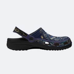 Starry Jewel Moth Print Clogs