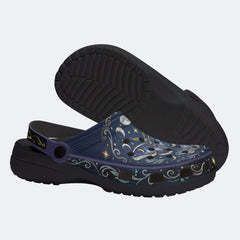 Starry Jewel Moth Print Clogs