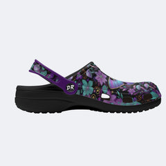 Celestial Iridescent Moth Wreath Print Clogs