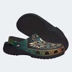 Jewel Eagle Vintage Wreath Print Clogs