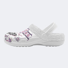 Personalized Name Death Moth Art Print - Fur Lined Slippers/Sandals