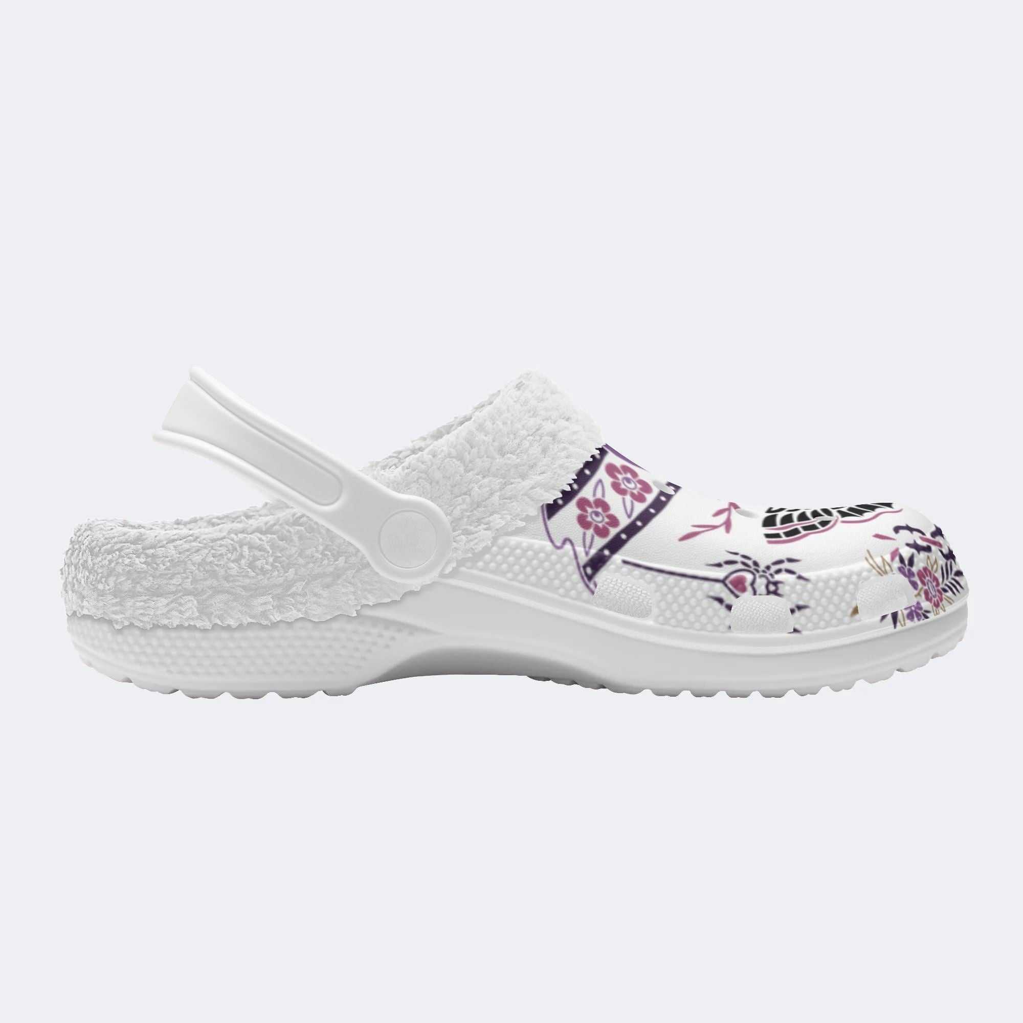 Personalized Name Death Moth Art Print - Fur Lined Slippers/Sandals