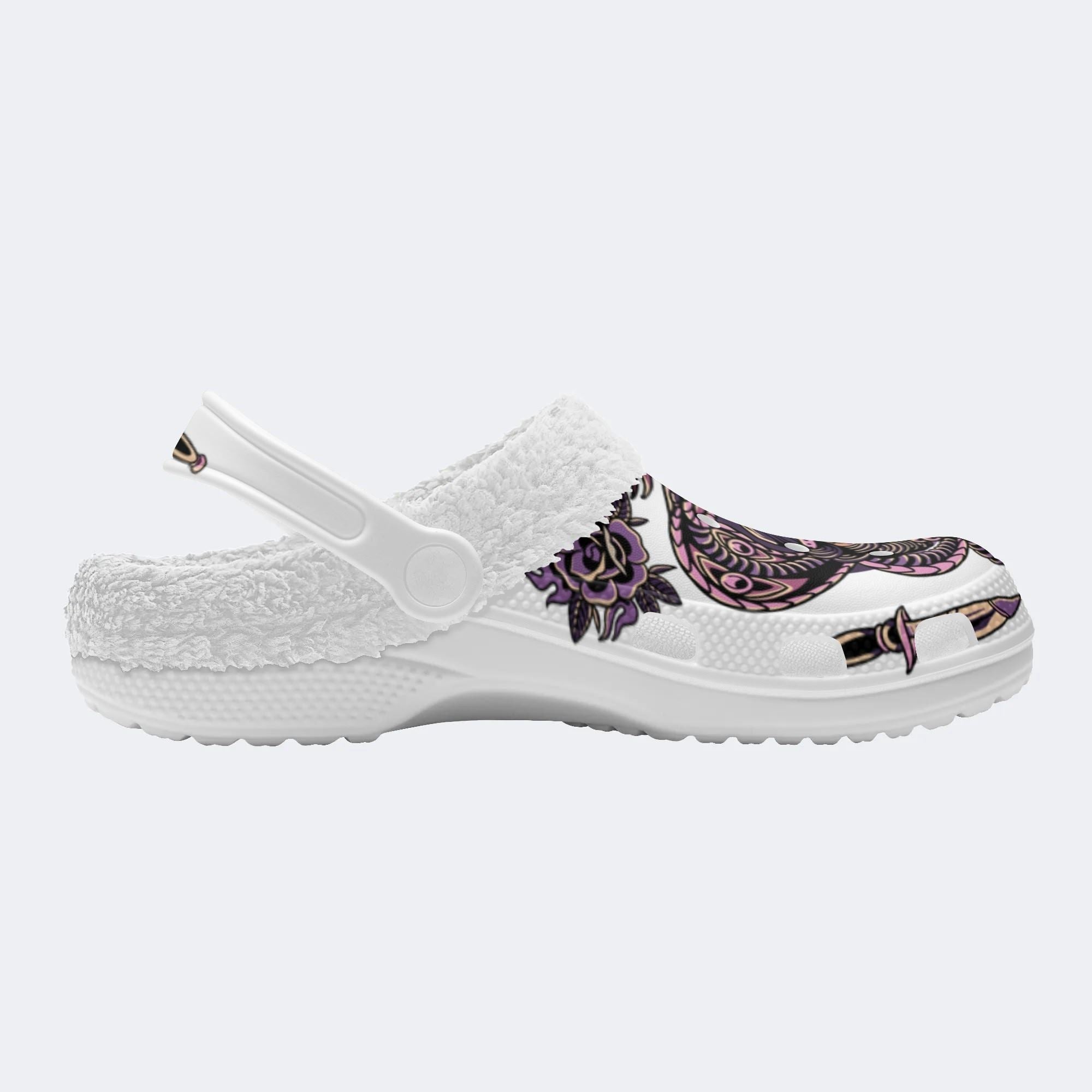 Cobra Girl Print - Fur Lined Slippers/Sandals