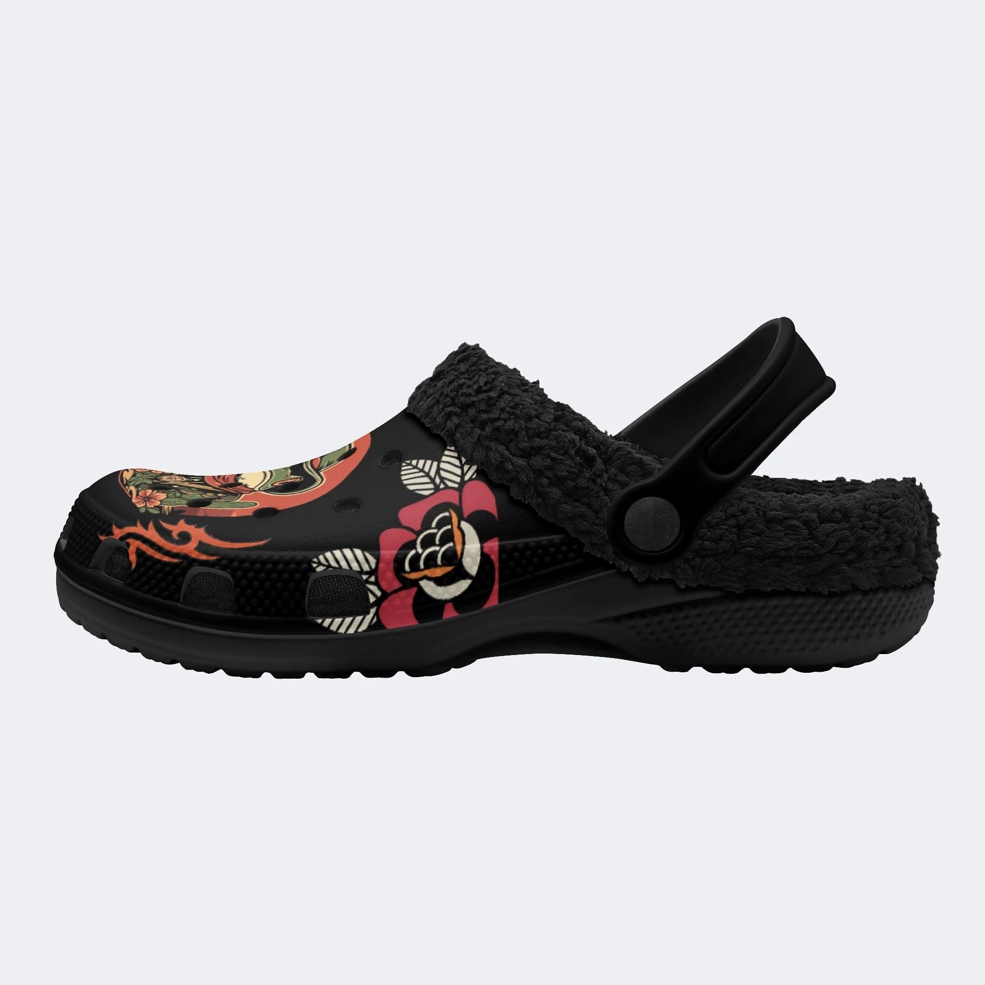 Classic Cowboy Frog Print - Fur Lined Slippers/Sandals